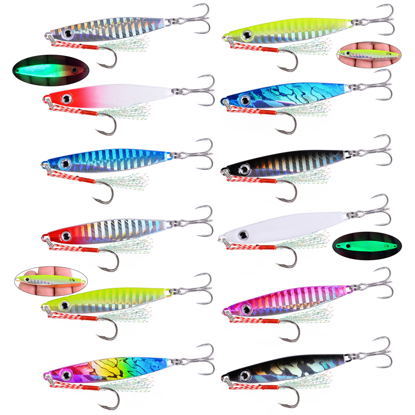 12 Buah Umpan Pancing Logam Ji - Fishing Lure Blade Bait ulasan dan harga